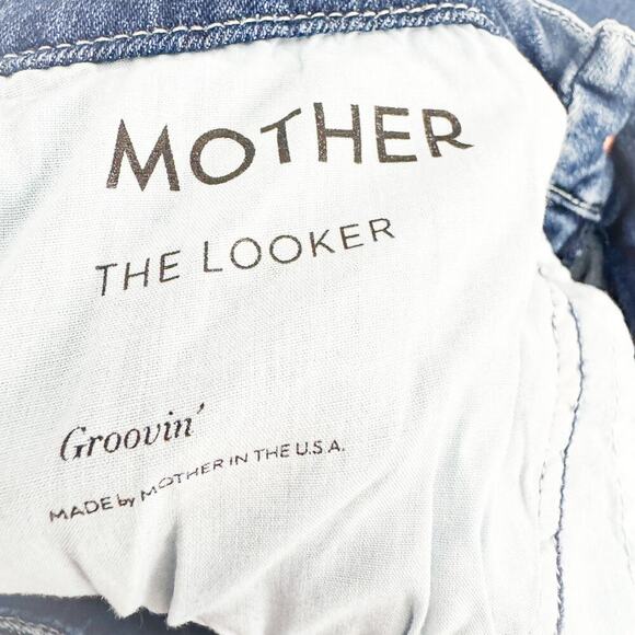 Mother The Looker Groovin' Zip Fly Denim Jeans Faded Distressed Wash Size 26 - Picture 6 of 10